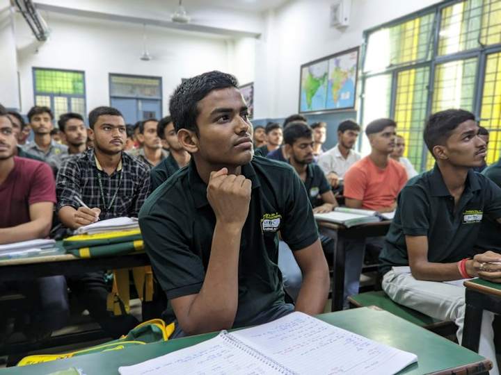 Students in class